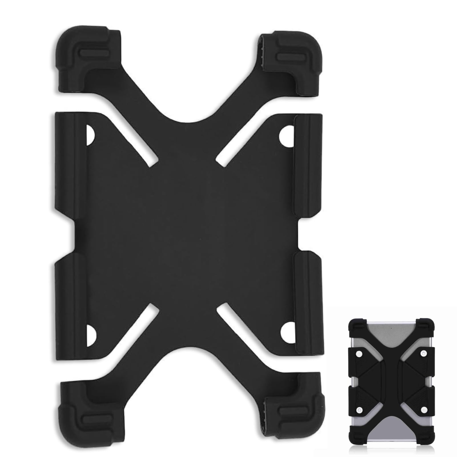 Housse Universelle Lavable Silicone Tablette Protection Antichoc Support (8,9 à 12 Pouces Noir)