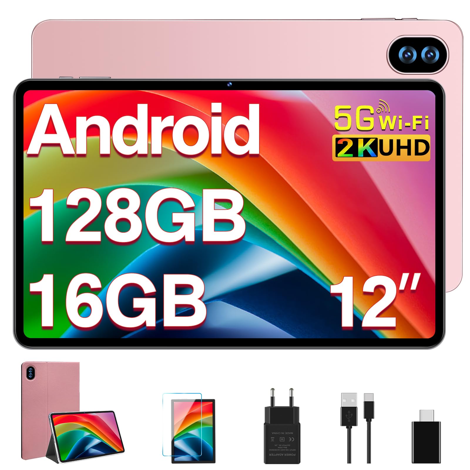 Meberry Tablette 12 Pouces Écran 2K